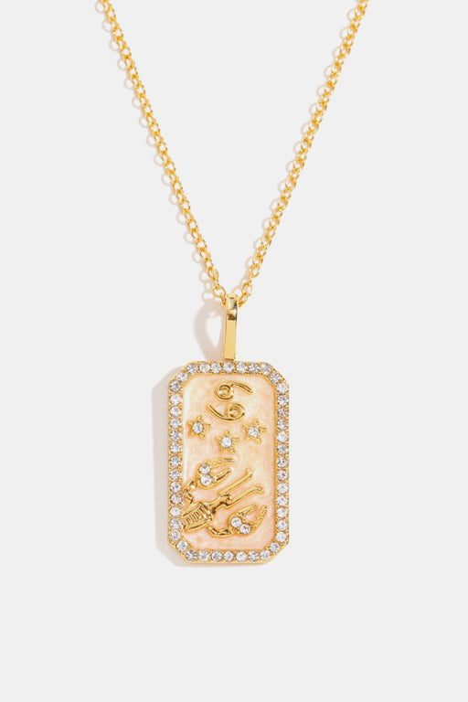 Rhinestone Constellation Pendant Copper Necklace-One Size-Fancey Boutique