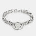 Stainless Steel Zircon Chain Bracelet-One Size-Fancey Boutique