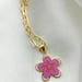 Flower Pendant Stainless Steel Necklace-One Size-Fancey Boutique