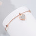 Inlaid Rhinestone Titanium Steel Heart Bracelet-Fancey Boutique