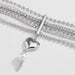 Layered Synthetic Pearl Rhinestone Heart Pendant Necklace-One Size-Fancey Boutique