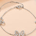 Moissanite Butterfly Shape Bracelet-One Size-Fancey Boutique