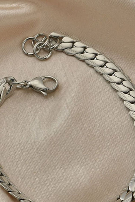 Stainless Steel Curb Chain Bracelet-Fancey Boutique