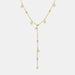 18K Gold-Plated Pearl Drop Necklace-One Size-Fancey Boutique