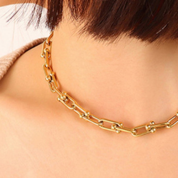 Chunky Chain Titanium Steel Necklace-Fancey Boutique