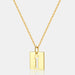 Cutout Rectangle Pendant Necklace-One Size-Fancey Boutique