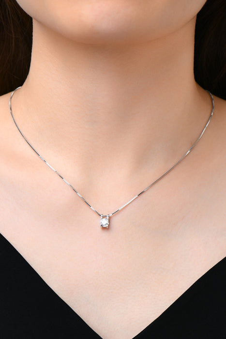 Moissanite 925 Sterling Silver Necklace-Fancey Boutique