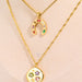 Inlaid Zircon Pendant Stainless Steel Necklace-Fancey Boutique