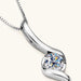 1 Carat Moissanite 925 Sterling Silver Necklace-Fancey Boutique