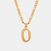 Titanium Steel Letter Pendant Necklace-One Size-Fancey Boutique