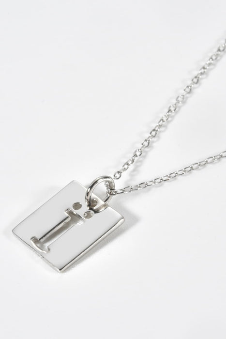 Cutout Rectangle Pendant Necklace-Fancey Boutique