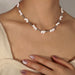 Freshwater Pearl Titanium Steel Bead Necklace-One Size-Fancey Boutique