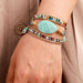 Handmade Natural Stone Beaded Triple Layer Bracelet-One Size-Fancey Boutique