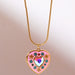 Rhinestone Decor Heart Box Pendant Necklace-Fancey Boutique