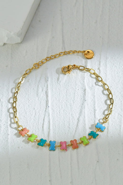 Multicolored Lobster Clasp Stainless Steel Bracelet-One Size-Fancey Boutique