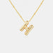 Gold-Plated Letter Pendant Necklace-One Size-Fancey Boutique