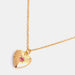 Zircon Heart Shape 14K Gold-Plated Pendant Necklace-Fancey Boutique