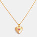 Zircon Heart Shape 14K Gold-Plated Pendant Necklace-One Size-Fancey Boutique