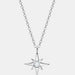 Moissanite North Star Pendant 925 Sterling Silver Necklace-One Size-Fancey Boutique