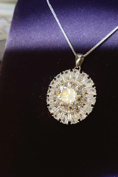 5 Carat Moissanite 925 Sterling Silver Necklace-One Size-Fancey Boutique