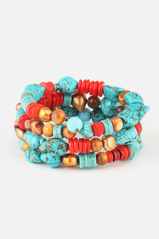 Layered Turquoise Bracelet-One Size-Fancey Boutique