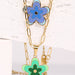 Flower Pendant Stainless Steel Necklace-Fancey Boutique