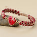 Handmade Heart Shape Natural Stone Bracelet-One Size-Fancey Boutique
