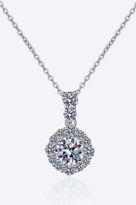 1 Carat Moissanite 925 Sterling Silver Necklace-One Size-Fancey Boutique