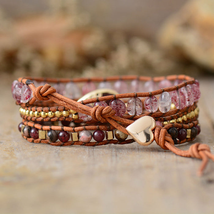 Natural Stone Layered Bracelet-One Size-Fancey Boutique