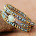 Handmade Teardrop Shape Triple Layer Beaded Bracelet-One Size-Fancey Boutique