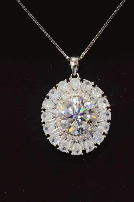 5 Carat Moissanite 925 Sterling Silver Necklace-One Size-Fancey Boutique