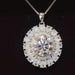 5 Carat Moissanite 925 Sterling Silver Necklace-One Size-Fancey Boutique