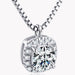Moissanite Pendant Platinum-Plated Necklace-One Size-Fancey Boutique