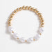 Gold-Plated Alloy Bead Bracelet-Fancey Boutique