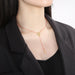 Stainless Steel Beaded Cross Necklace-One Size-Fancey Boutique