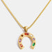 Inlaid Zircon Pendant Stainless Steel Necklace-One Size-Fancey Boutique