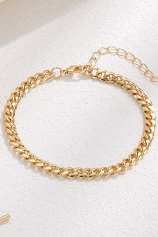 Curb Chain Copper Bracelet-One Size-Fancey Boutique