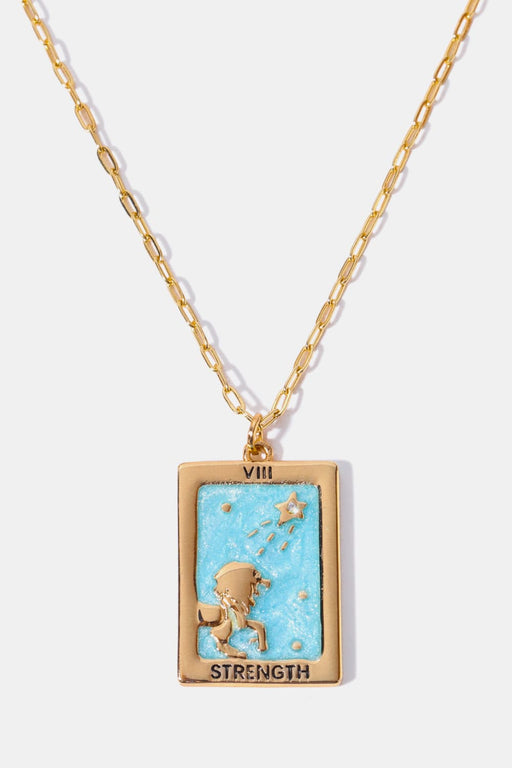 Tarot Card Pendant Copper Necklace-One Size-Fancey Boutique