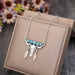 Artificial Turquoise Cow Shape Necklace-One Size-Fancey Boutique