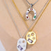 Inlaid Zircon Pendant Stainless Steel Necklace-Fancey Boutique