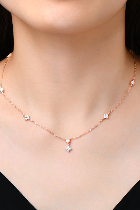 Moissanite 925 Sterling Silver Necklace-Fancey Boutique