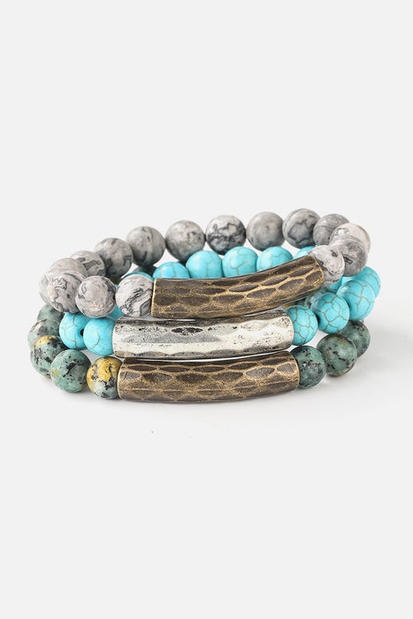 Natural Stone Beaded Bracelet-Fancey Boutique