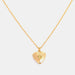 Zircon Heart Shape 14K Gold-Plated Pendant Necklace-One Size-Fancey Boutique