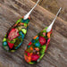 Color-Handmade Teardrop Shape Natural Stone Dangle Earrings-Fancey Boutique