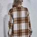 Color-Plaid Button Down Collared Jacket-Fancey Boutique