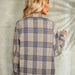 Color-Plaid Button Down Collared Jacket-Fancey Boutique