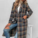 Color-Plaid Lapel Collar Trench Coat-Fancey Boutique