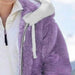Color-Zip-Up Hooded Teddy Coat-Fancey Boutique