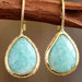 Color-One Size-Handmade Natural Stone Teardrop Earrings-Fancey Boutique