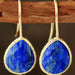 Color-One Size-Handmade Natural Stone Teardrop Earrings-Fancey Boutique
